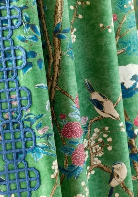 Thibaut Katsura Fabric In Emerald